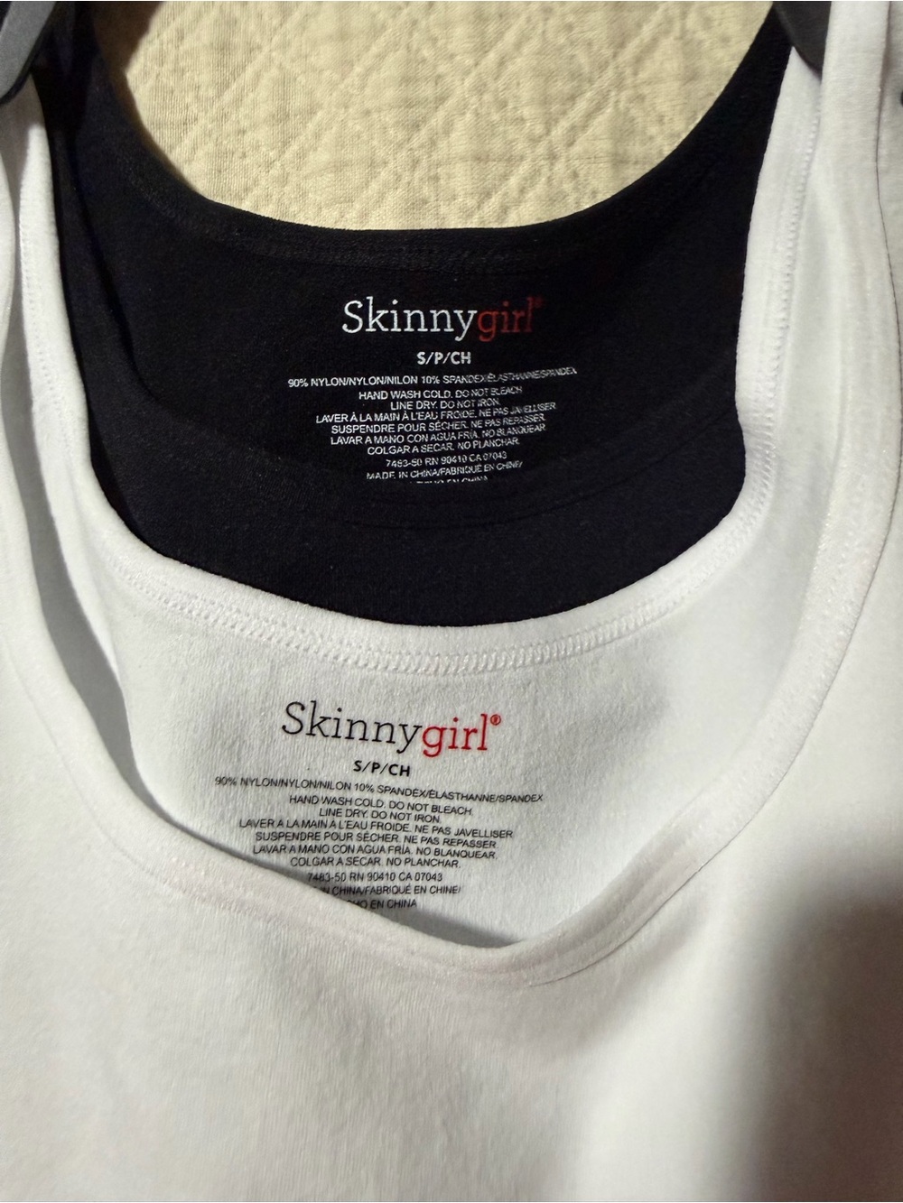 Skinnygirl White & Black Seamless Camisole Pair - Picture 3 of 4